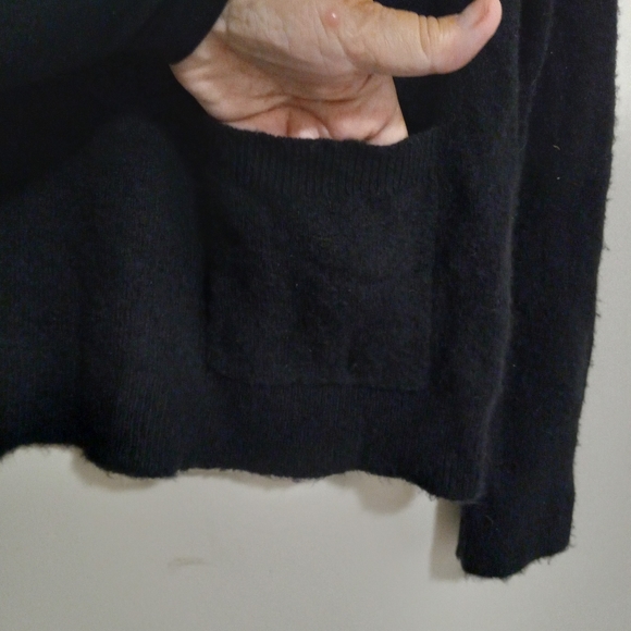 Halogen M Merino Wool Blend Mock Turtle Neck Pullover Pocket Soft Sweater - Picture 3 of 10